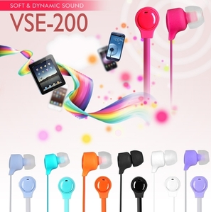 Viral(바이럴) VSE-200 갤러시S2,3 아이폰 스마트폰 고성능마이크내장 다양한호환성 패션이어폰 고감도이어셋 
